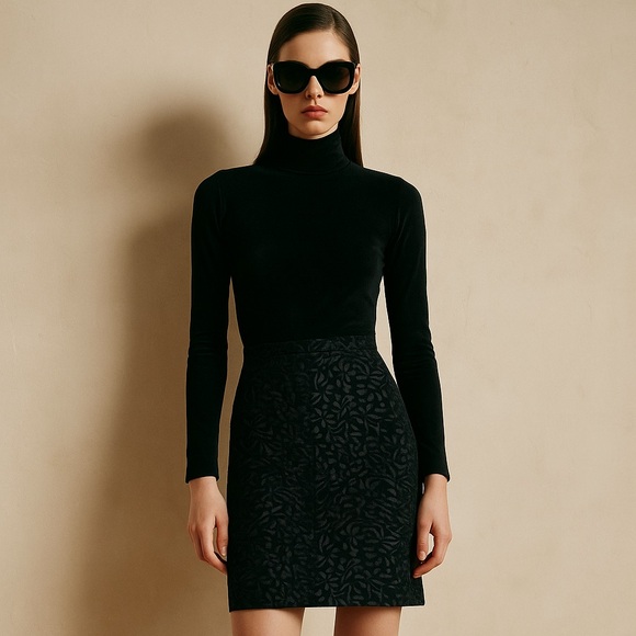 Vintage 80s 90s suede mini skirt. 1980s 1990s animal print skirt. - Picture 1 of 6